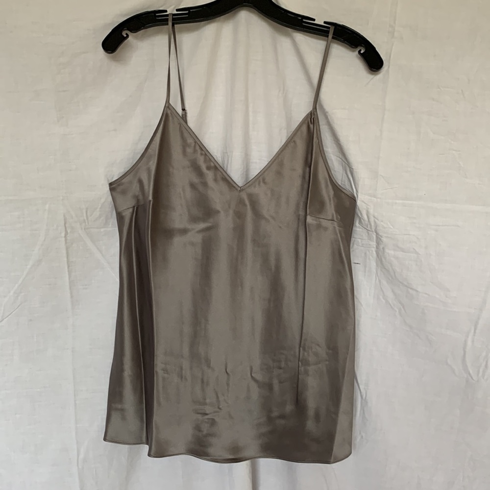 Veronica Beard Rowe Cami 100% silk silver camisole NWT